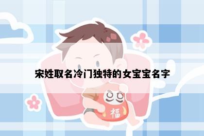 宋姓取名冷门独特的女宝宝名字