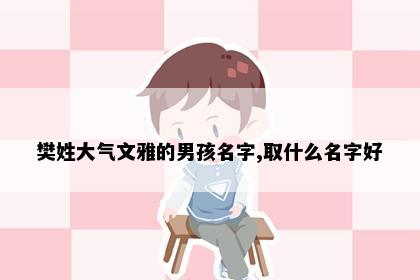 樊姓大气文雅的男孩名字,取什么名字好